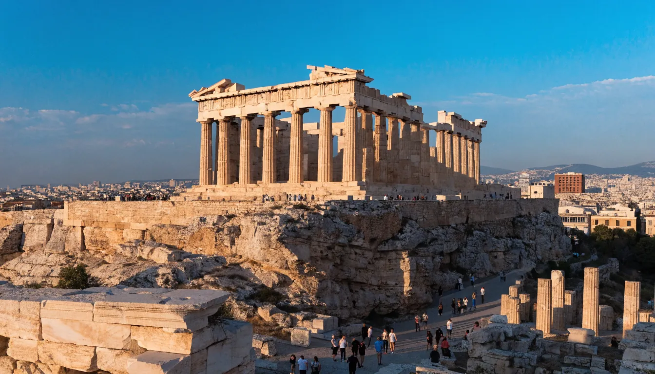 Az athéni Akropolisz panoráma